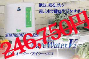 アルカリイオン水、電解還元水のケアウオーター、値引きして販売中、飲まないと人生損しちゃいます。